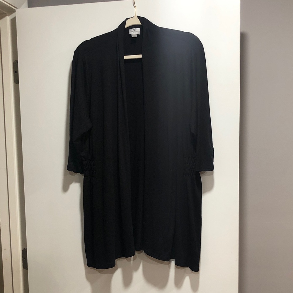 Worthington Charcoal Open Front Cardigan